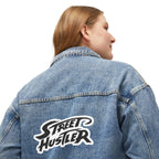 Street Hustler Denim Jacket - Women's Retro Graphic Jean Jacket