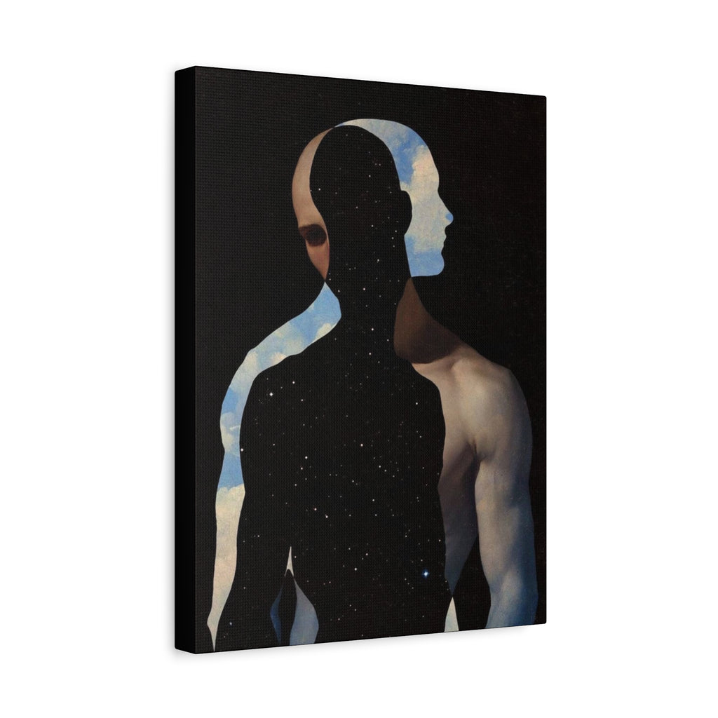 Surreal Trinity - Cosmic Silhouette Stretched Art Print