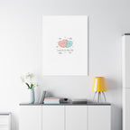 Love Is in the Air Heart Illustration Canvas | Micro‑Romance Galentine’s Pastel