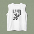 He Is Rizzin' Basketball Muscle Tank — Vintage Dunk Graphic Tank Top