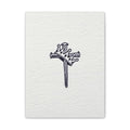 Nail Cross Canvas Art — Minimalist Religious Matte Stretched Wall Decor
