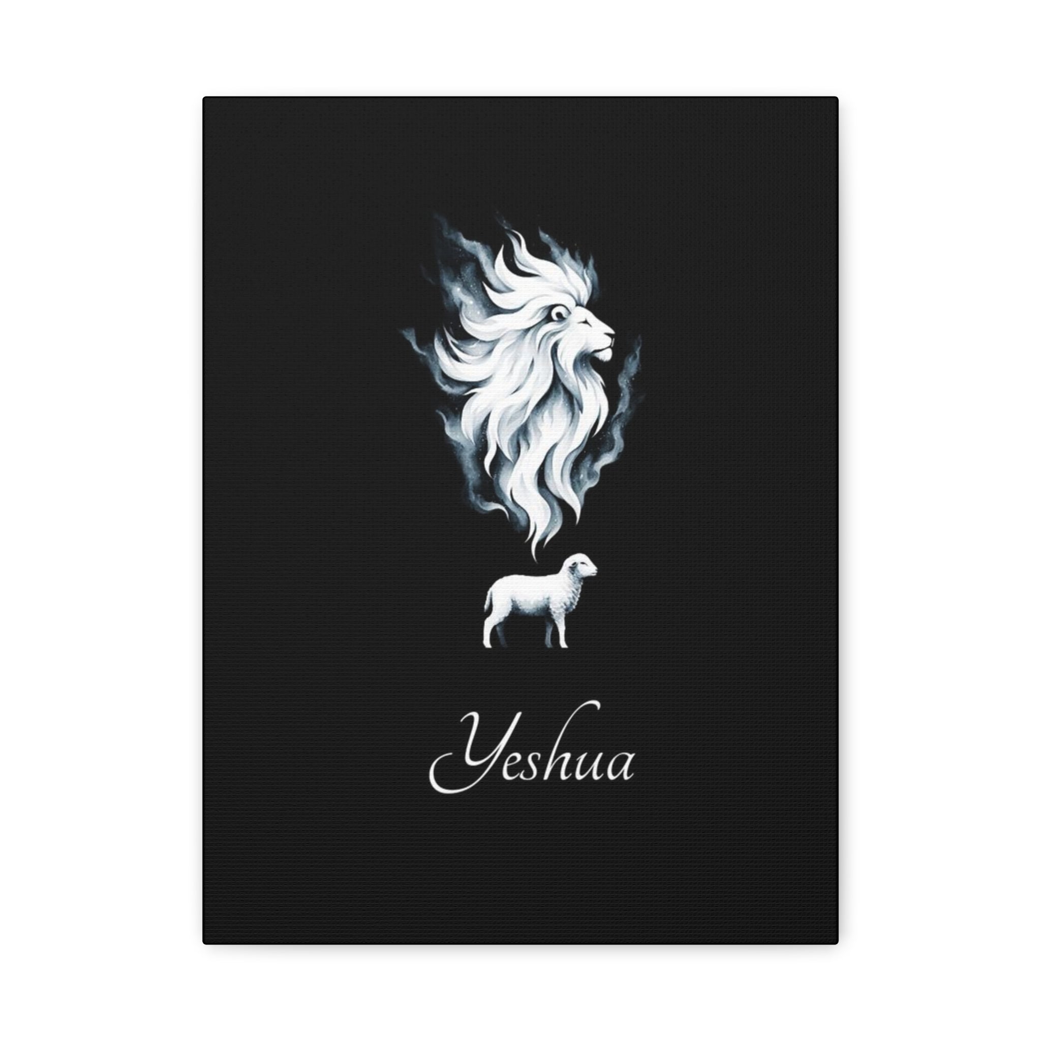 Yeshua Lion & Lamb Matte Canvas Print