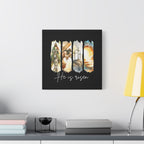He Is Risen Matte Canvas Wall Art — Christian Easter Scripture Decor