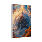 Heavenly Cross Canvas Wall Art — Inspirational Christian Church Decor