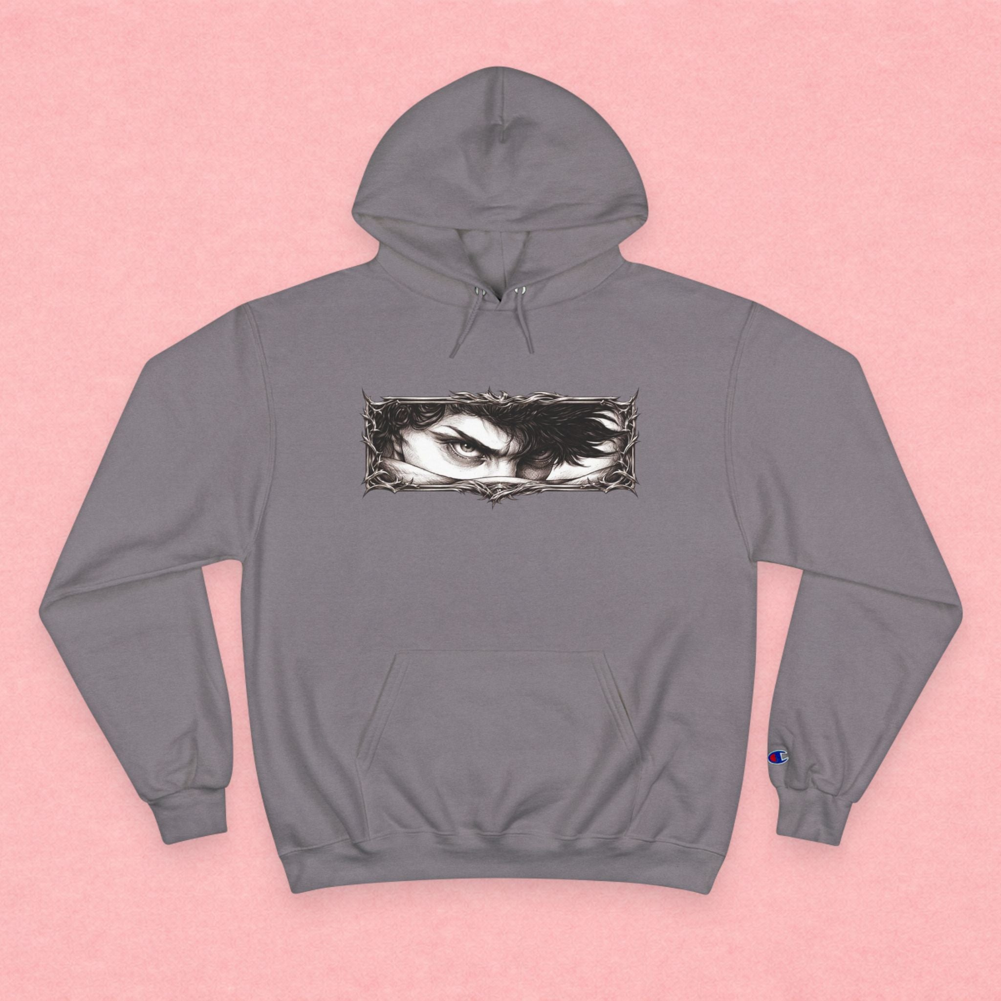 Eyes of the Champion Hoodie — Intense Gaze Graphic Pullover