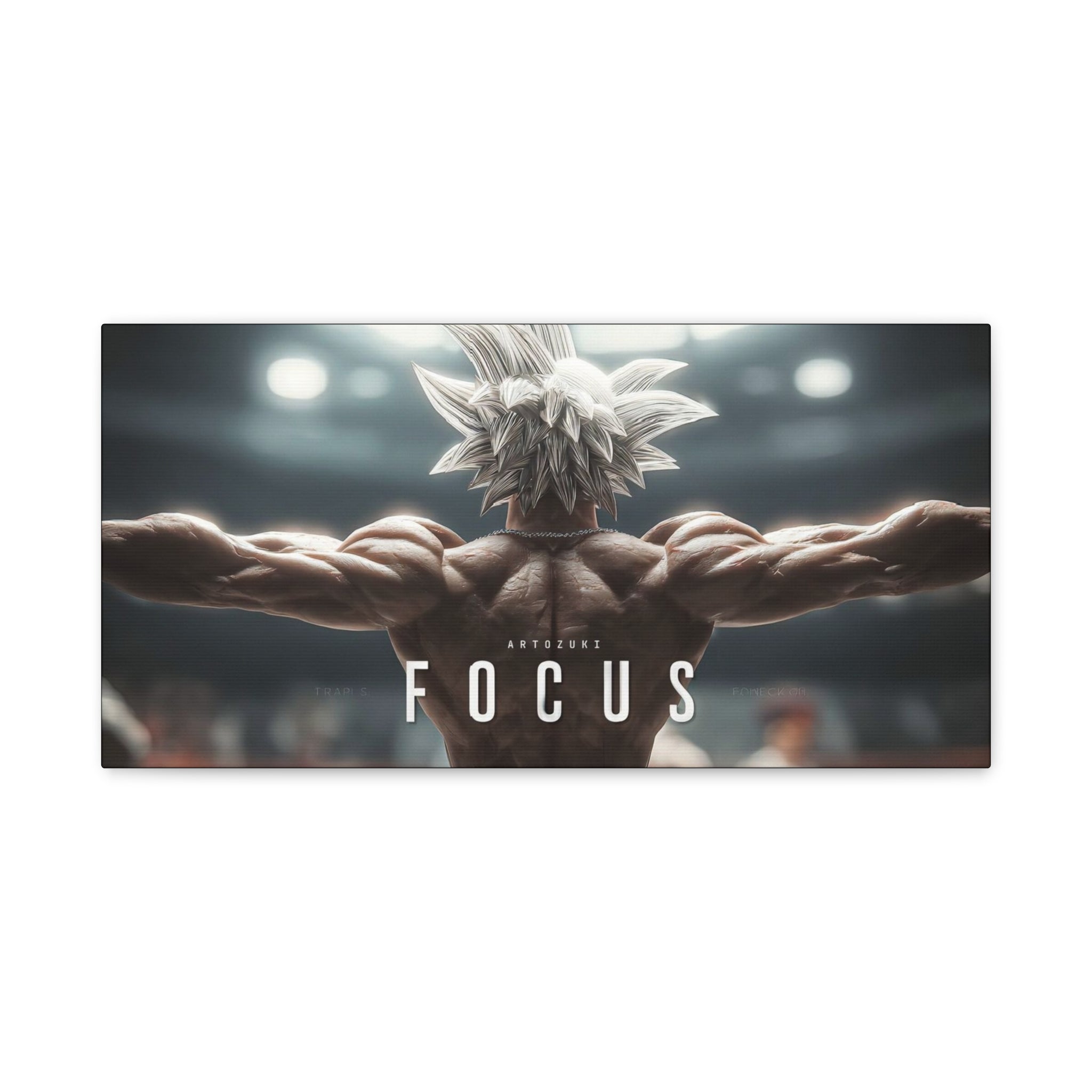 Focus — Muscular Fighter Poster Anime Canvas Wall art