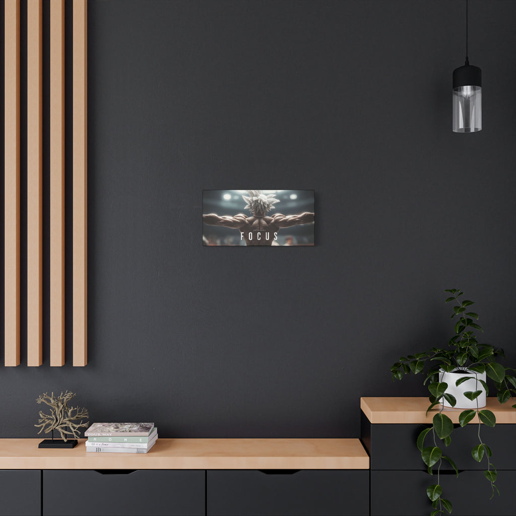Focus — Muscular Fighter Poster Anime Canvas Wall art