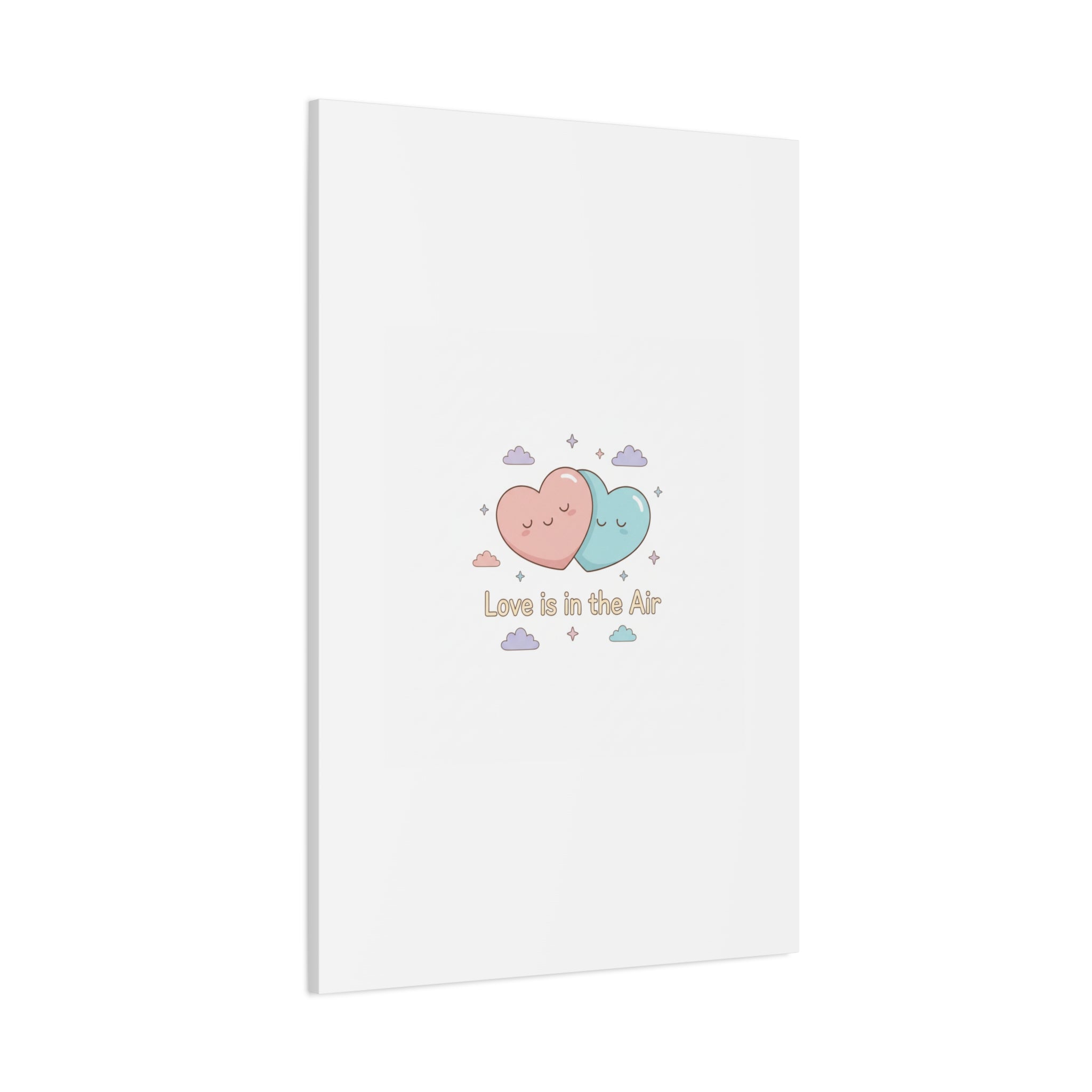 Love Is in the Air Heart Illustration Canvas | Micro‑Romance Galentine’s Pastel
