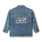 Street Hustler Denim Jacket - Women's Retro Graphic Jean Jacket