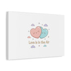 Love Is in the Air Heart Illustration Canvas | Micro‑Romance Galentine’s Pastel