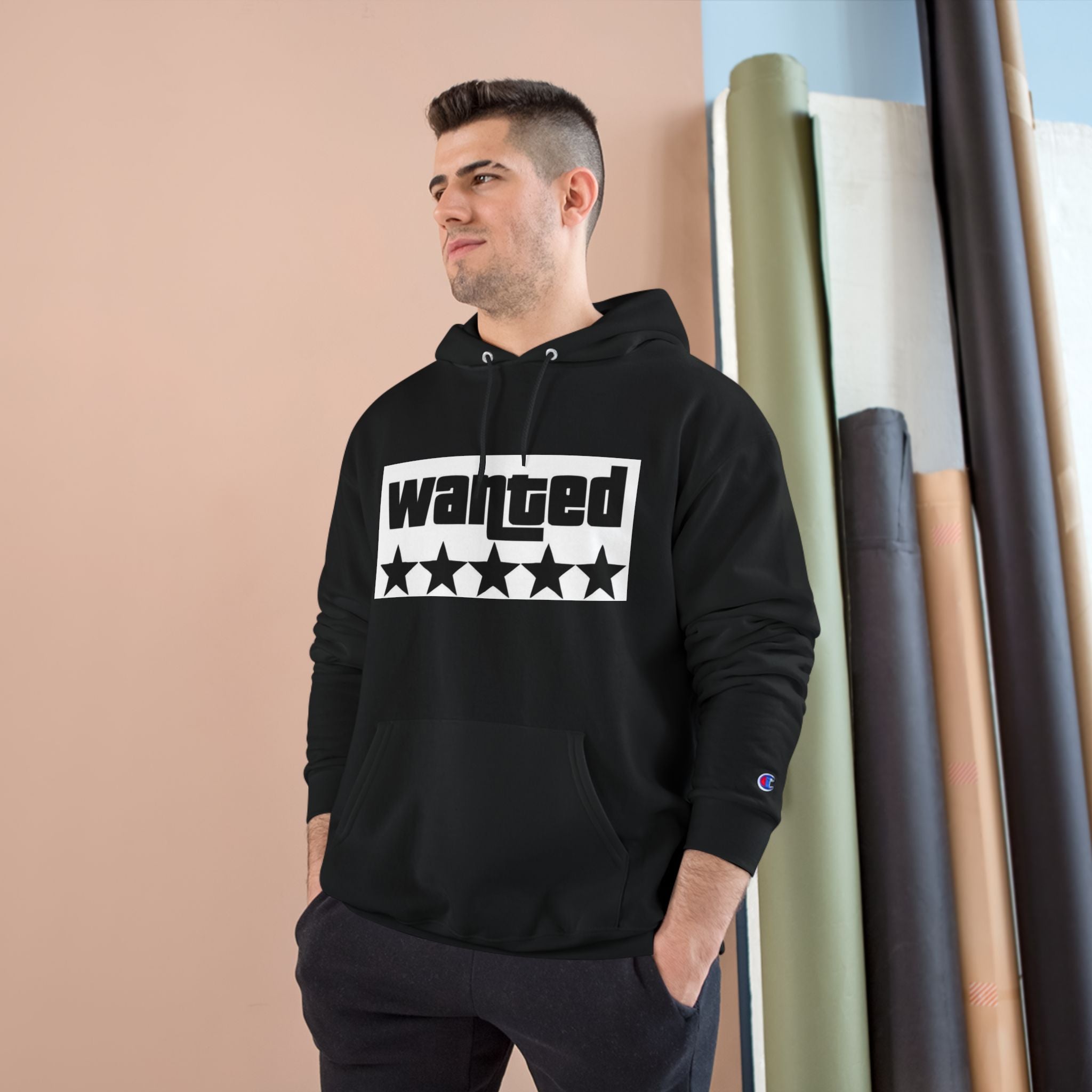 Wanted Five-Star Hoodie — Graphic Champion Pullover