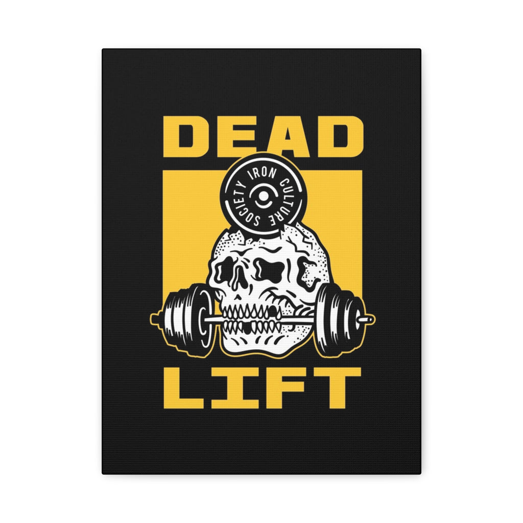 Deadlift Skull Gym Canvas Wall Art — 'Dead Lift' Weightlifting Decor