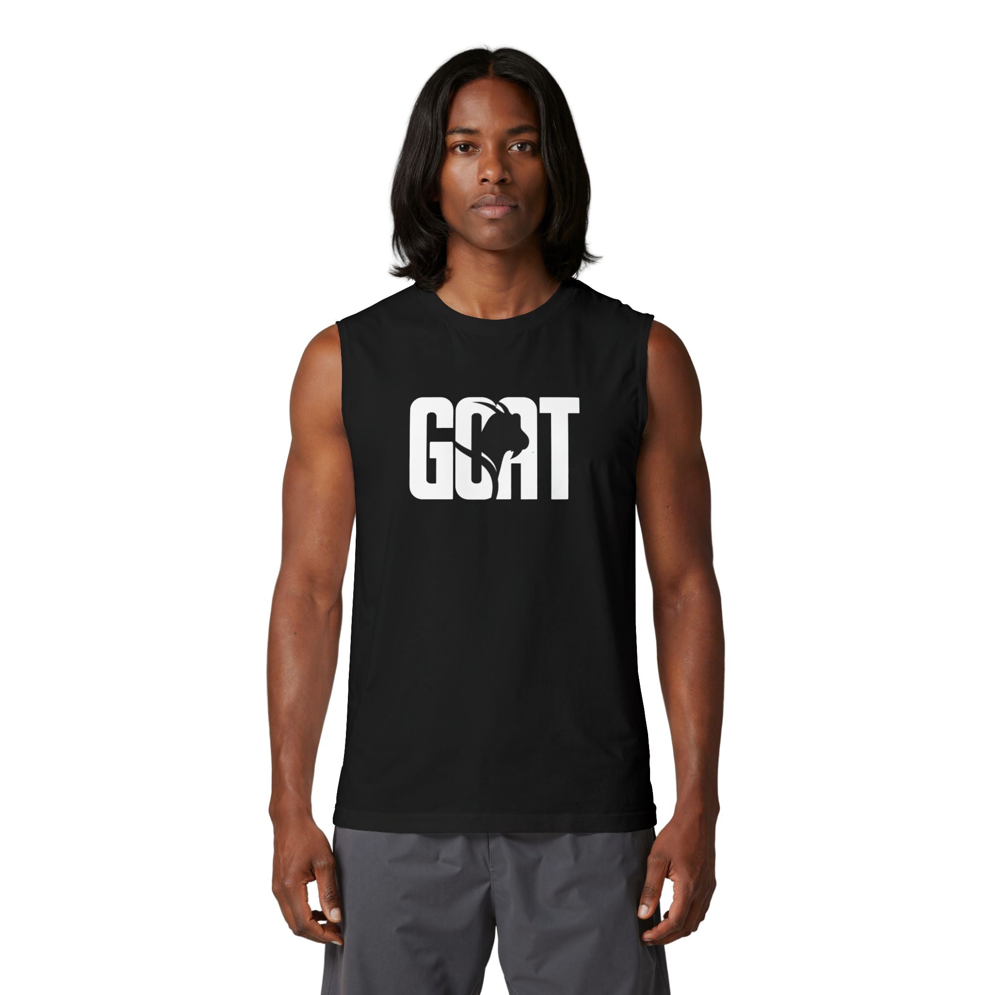 GOAT Muscle Tank Top — Number 91 Graphic Back, Athletic Streetwear