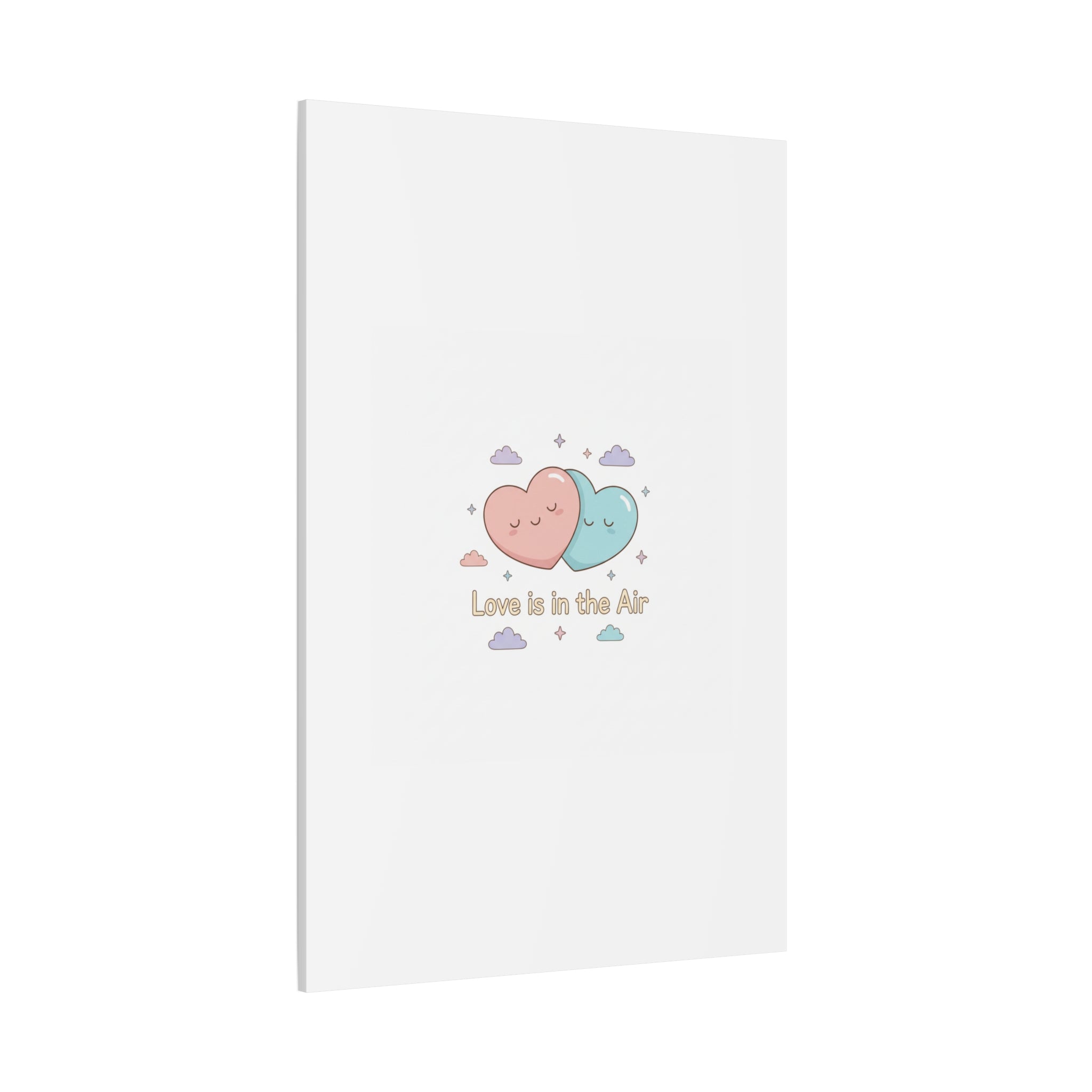 Love Is in the Air Heart Illustration Canvas | Micro‑Romance Galentine’s Pastel