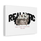 Realistic Statue Art Canvas — "Don't Trust Everything You See" Matte Stretched Wall Art