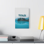 YHWH Lake Scenic Matte Canvas Art — Stretched Religious Wall Decor