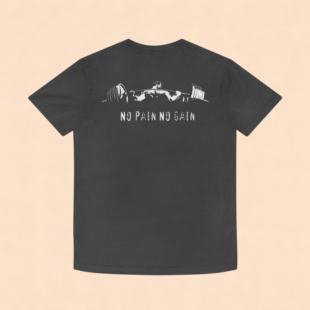 No Pain No Gain Faded Tee — Vintage Gym Workout Shirt