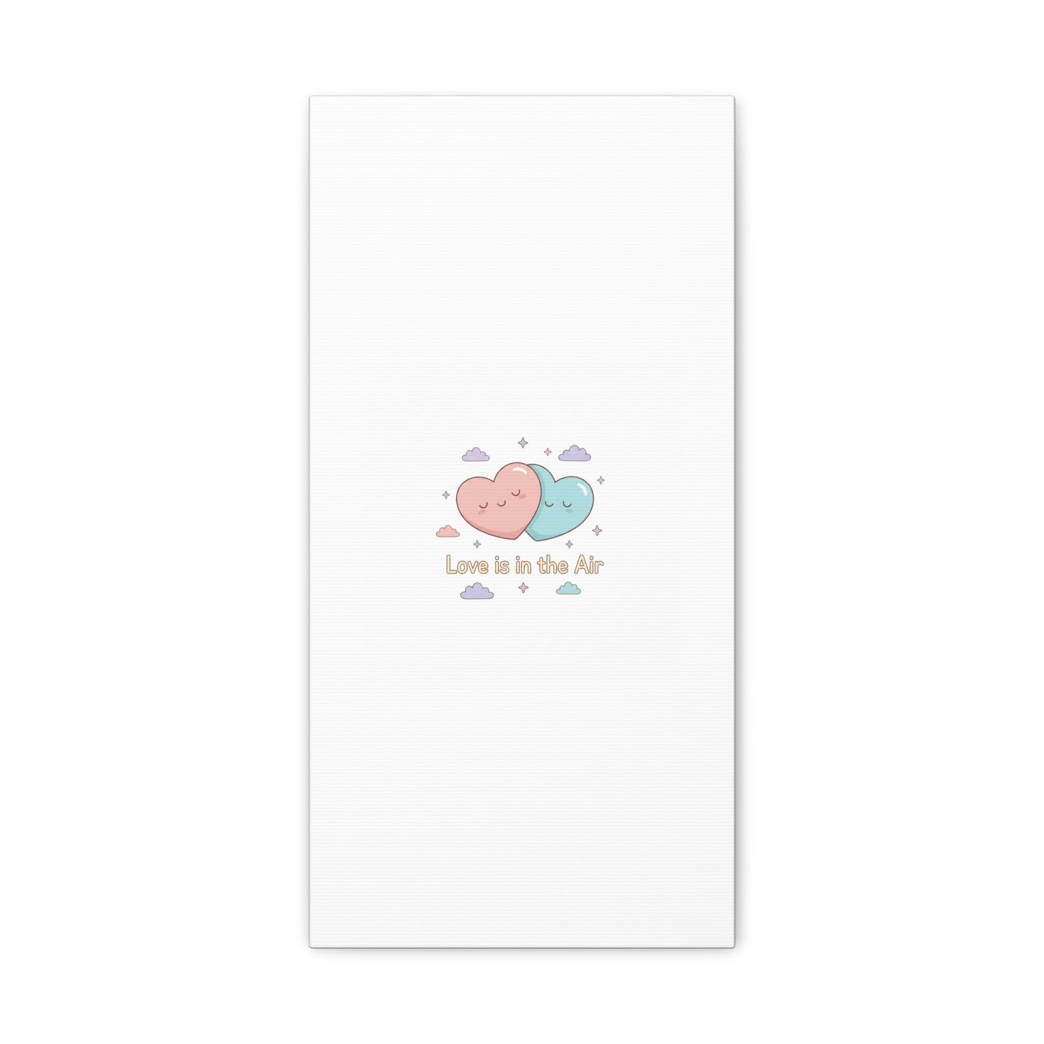 Love Is in the Air Heart Illustration Canvas | Micro‑Romance Galentine’s Pastel