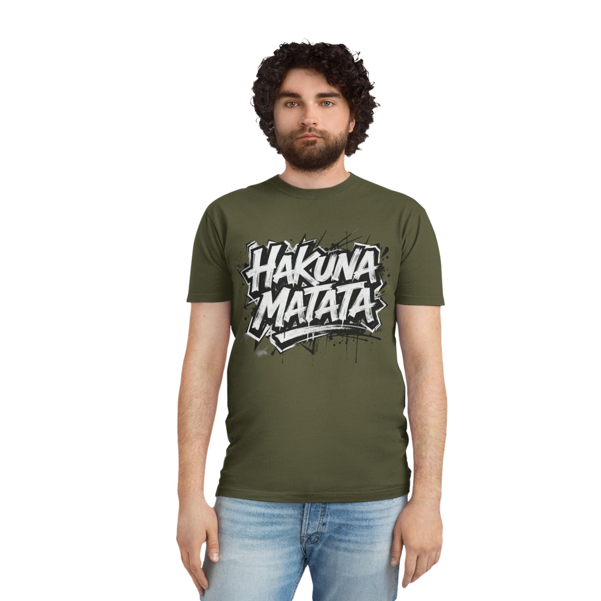Hakuna Matata Graphic Tee — Retro Graffiti Relaxed T-Shirt