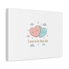 Love Is in the Air Heart Illustration Canvas | Micro‑Romance Galentine’s Pastel