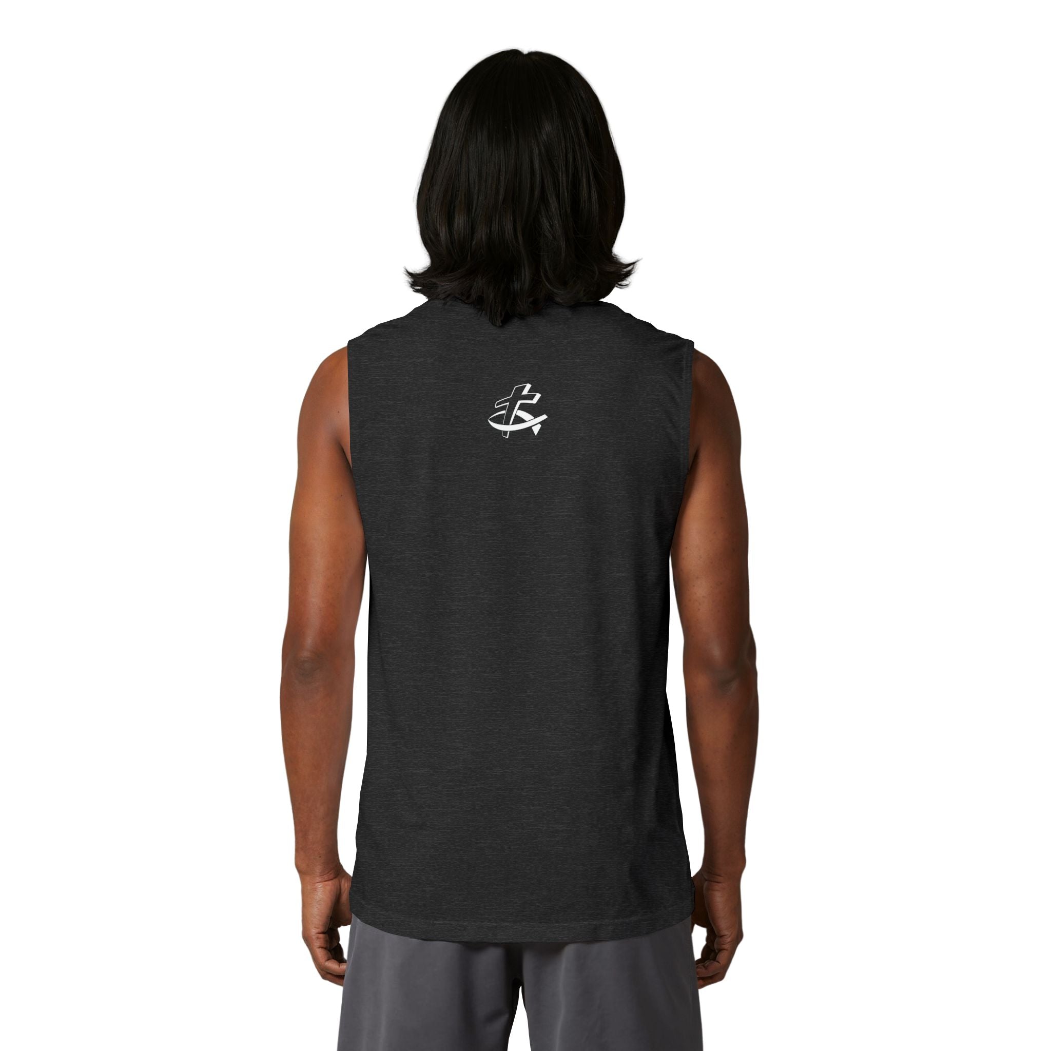 Christian Cross Barbell Muscle Tank — Faith & Fitness Gym Shirt