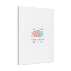 Love Is in the Air Heart Illustration Canvas | Micro‑Romance Galentine’s Pastel