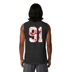 GOAT Muscle Tank Top — Number 91 Graphic Back, Athletic Streetwear