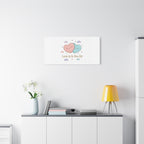 Love Is in the Air Heart Illustration Canvas | Micro‑Romance Galentine’s Pastel