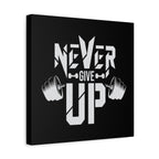 Never Give Up Weightlifting Canvas Print