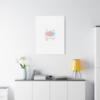 Love Is in the Air Heart Illustration Canvas | Micro‑Romance Galentine’s Pastel