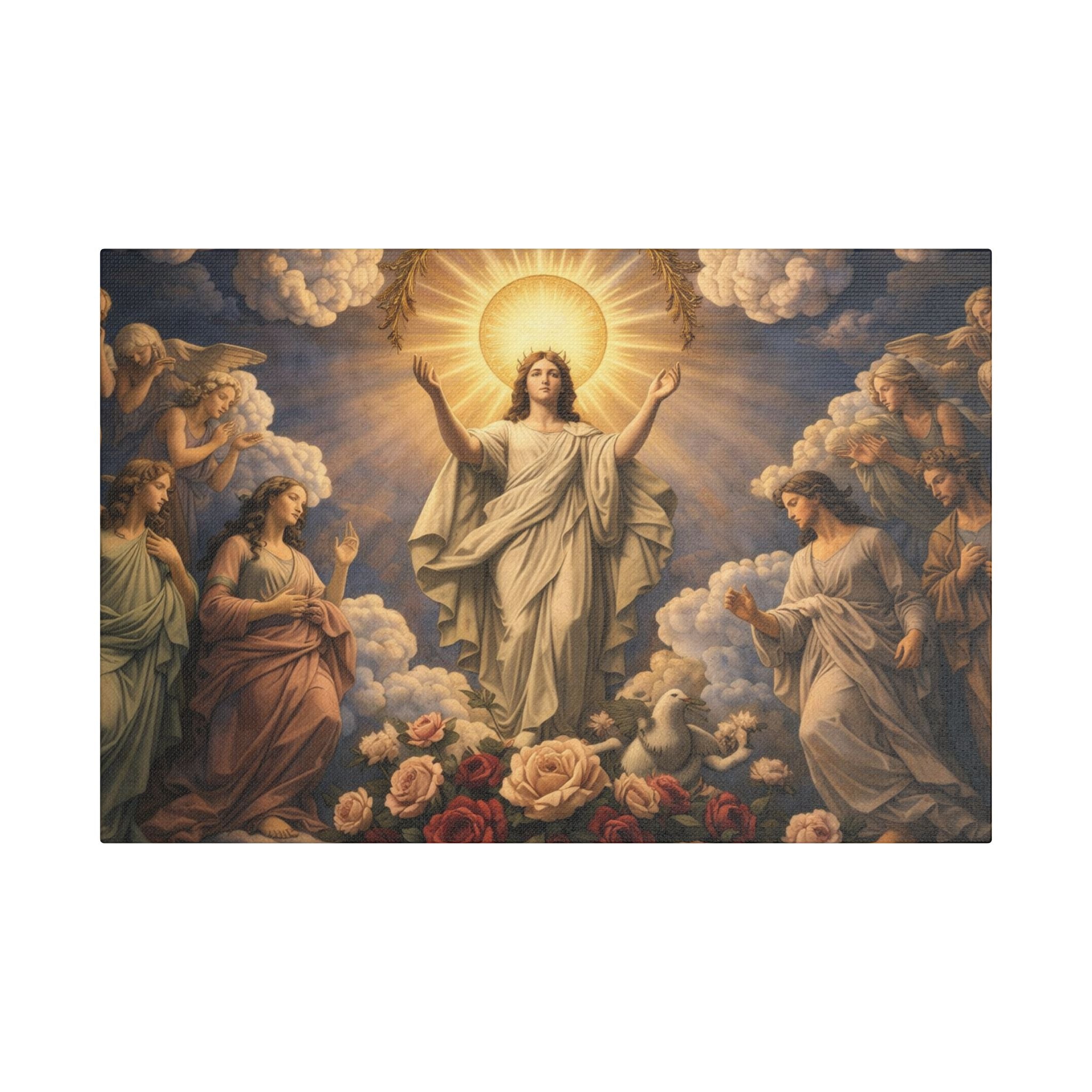 Resurrection in Quiet Gold —  Easter Religious Wall Art