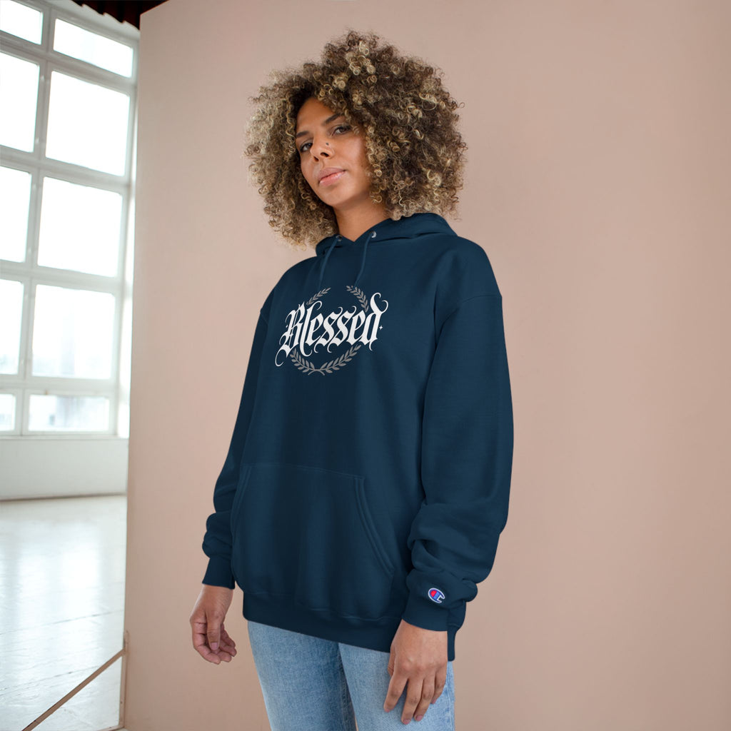 Blessed Hoodie – Vintage Script ‘Blessed’ Pullover for Faith & Gratitude