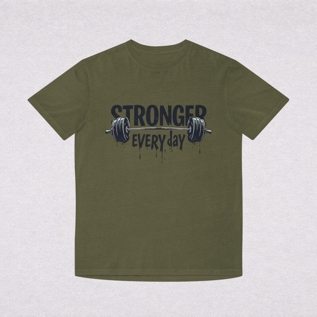 Stronger Every Day T-Shirt — Weightlifting Motivational Gym Tee