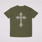 Faded Cross Graphic T-Shirt — Vintage Religious Tee