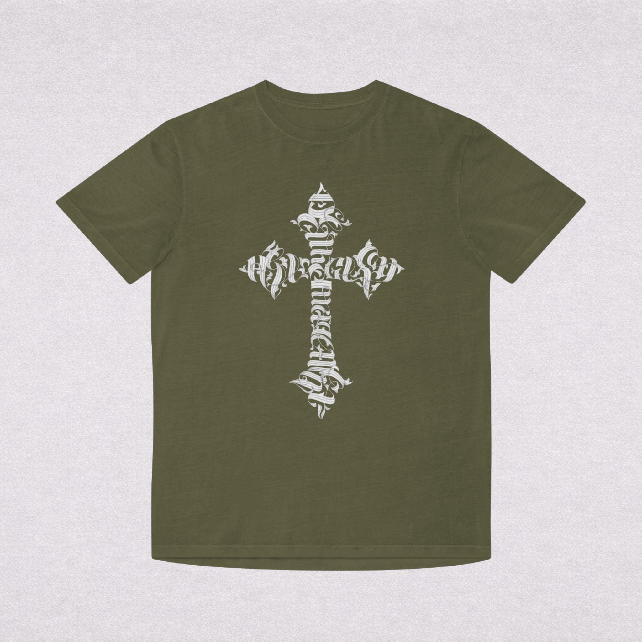 Faded Cross Graphic T-Shirt — Vintage Religious Tee