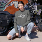 Revolution Graffiti Cropped Sweatshirt — Women's Streetwear Trendy Top