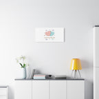 Love Is in the Air Heart Illustration Canvas | Micro‑Romance Galentine’s Pastel