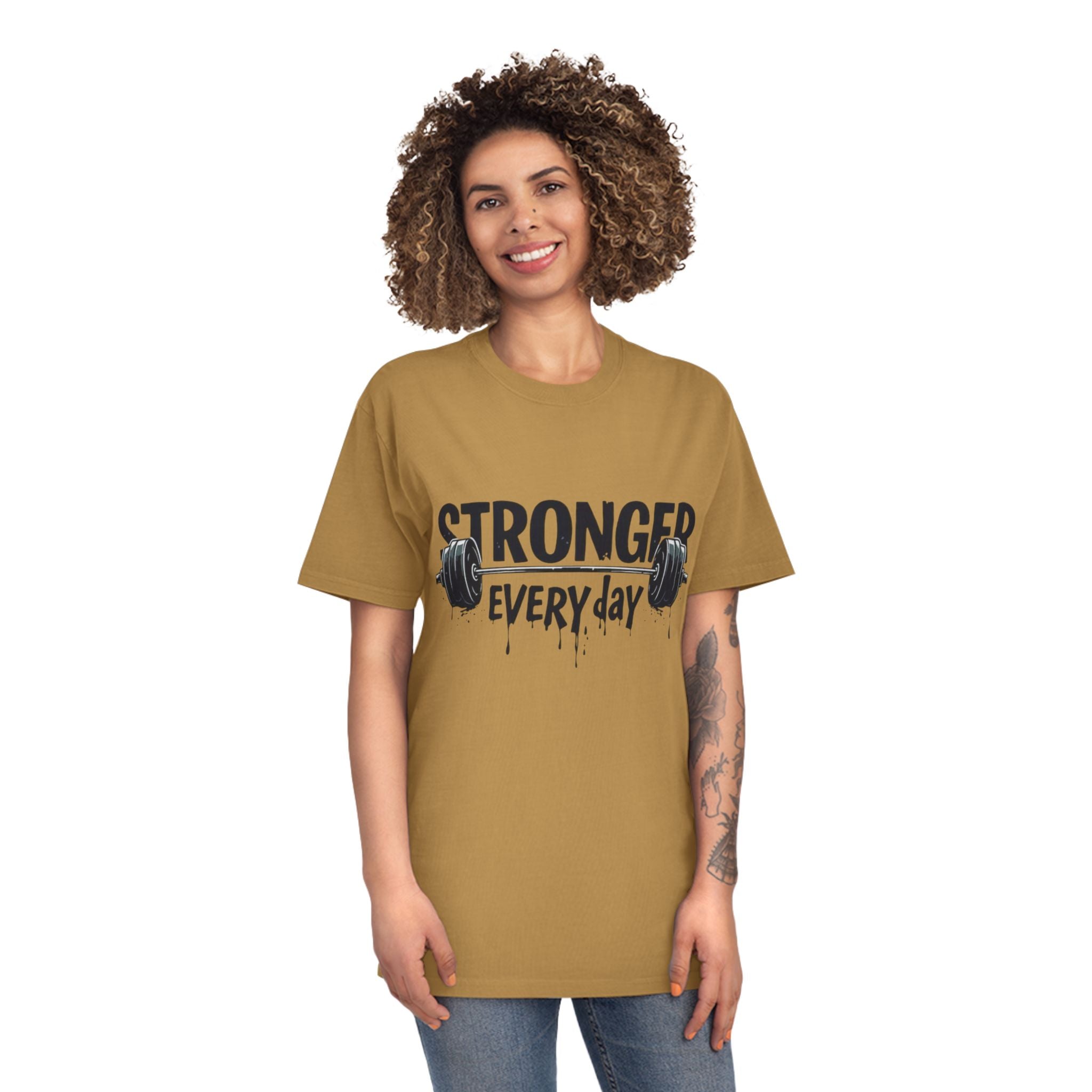 Stronger Every Day T-Shirt — Weightlifting Motivational Gym Tee