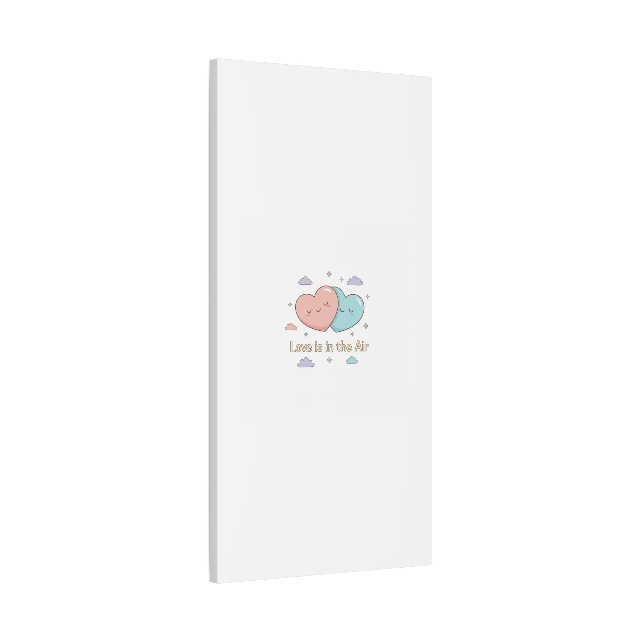 Love Is in the Air Heart Illustration Canvas | Micro‑Romance Galentine’s Pastel