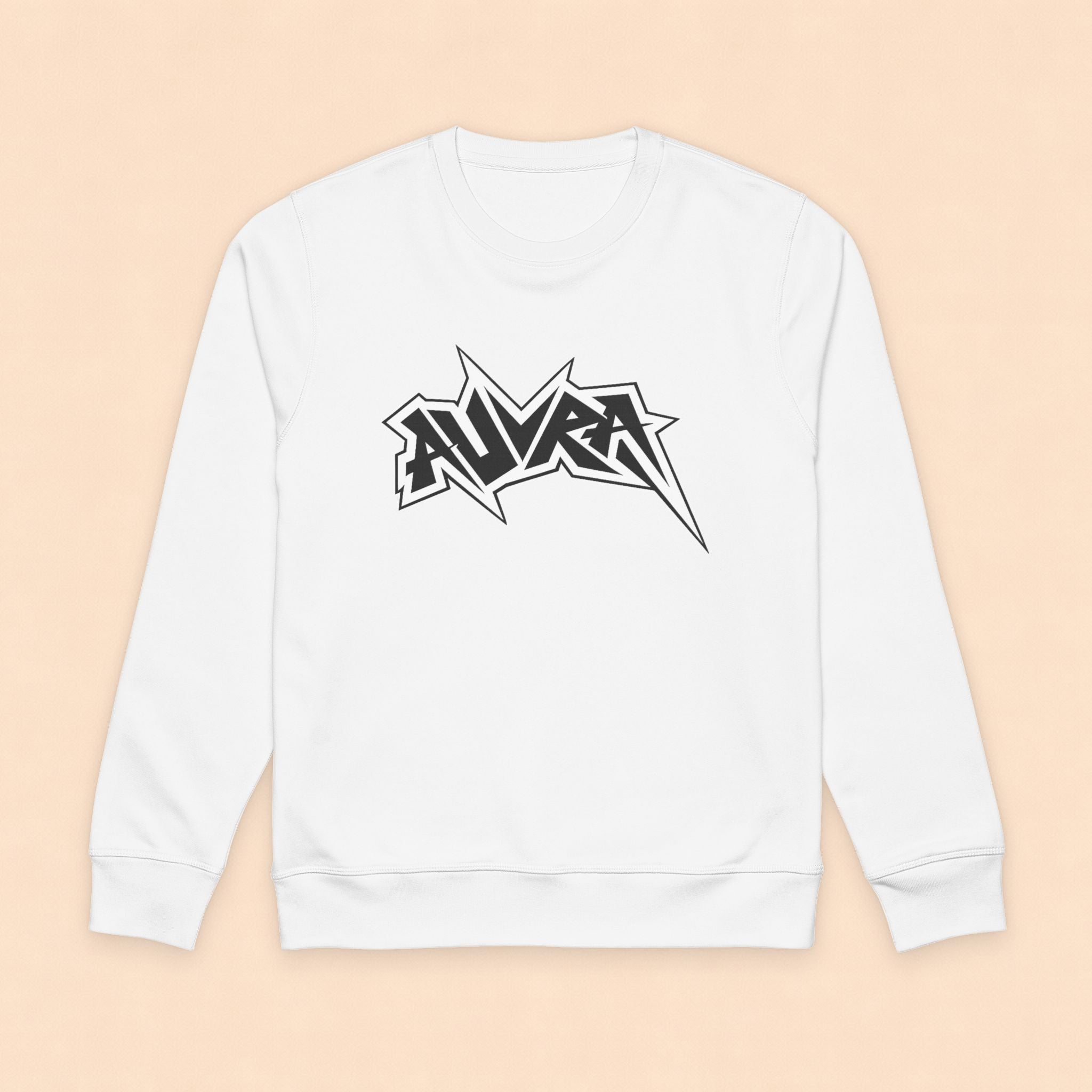 Sweatshirt — 'AURA' Rock Logo Organic Crewneck