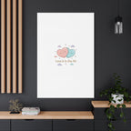 Love Is in the Air Heart Illustration Canvas | Micro‑Romance Galentine’s Pastel
