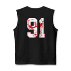 GOAT Muscle Tank Top — Number 91 Graphic Back, Athletic Streetwear
