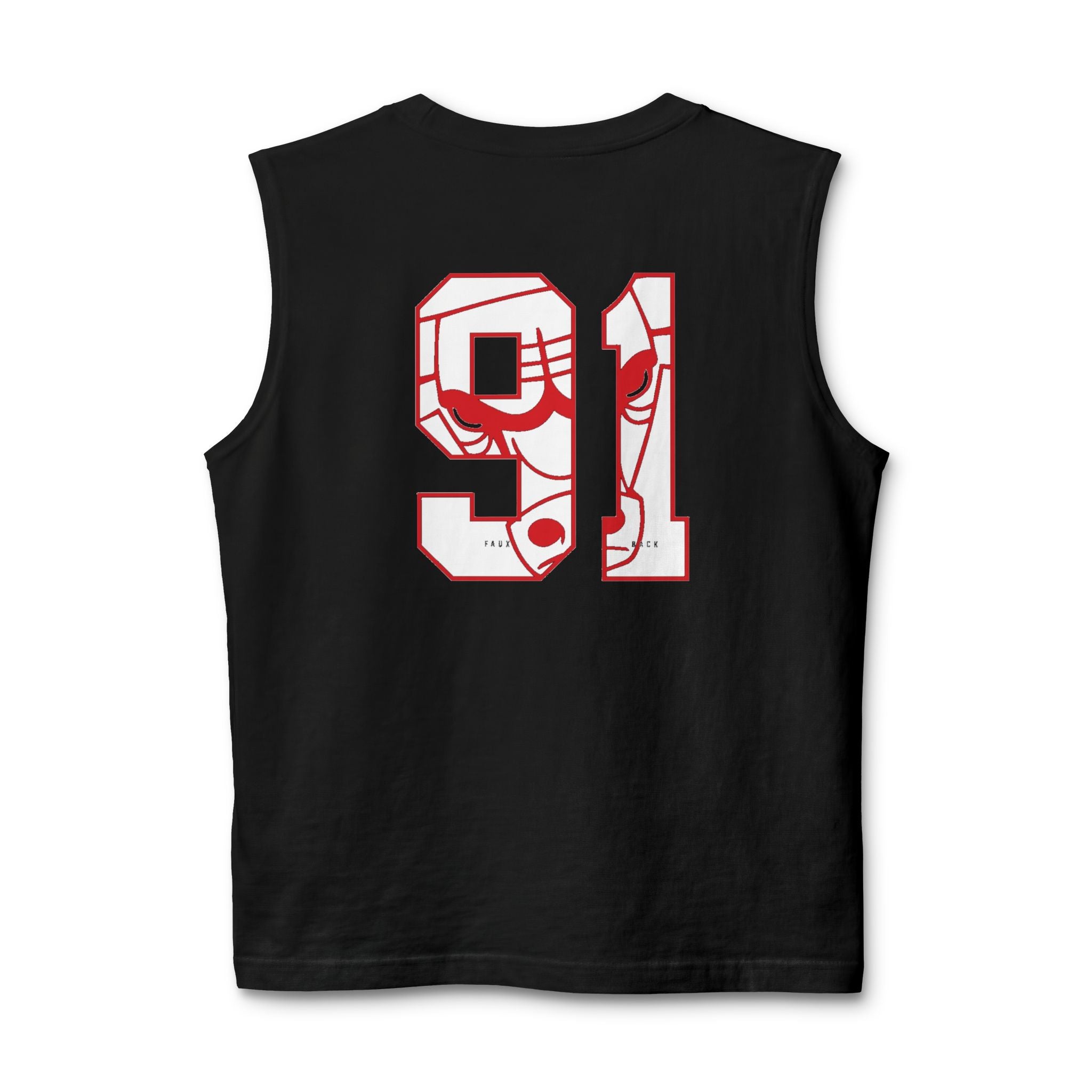 GOAT Muscle Tank Top — Number 91 Graphic Back, Athletic Streetwear
