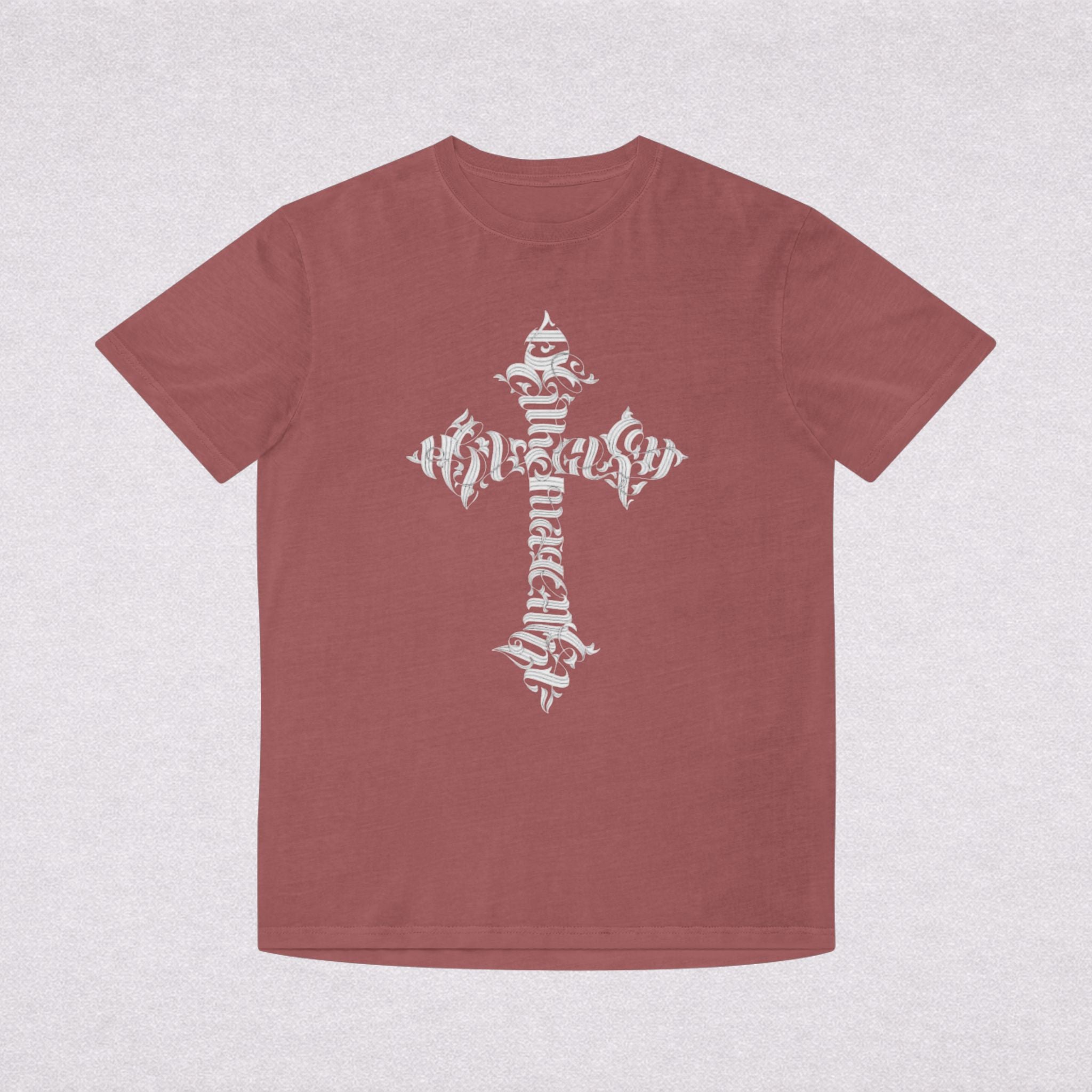 Faded Cross Graphic T-Shirt — Vintage Religious Tee