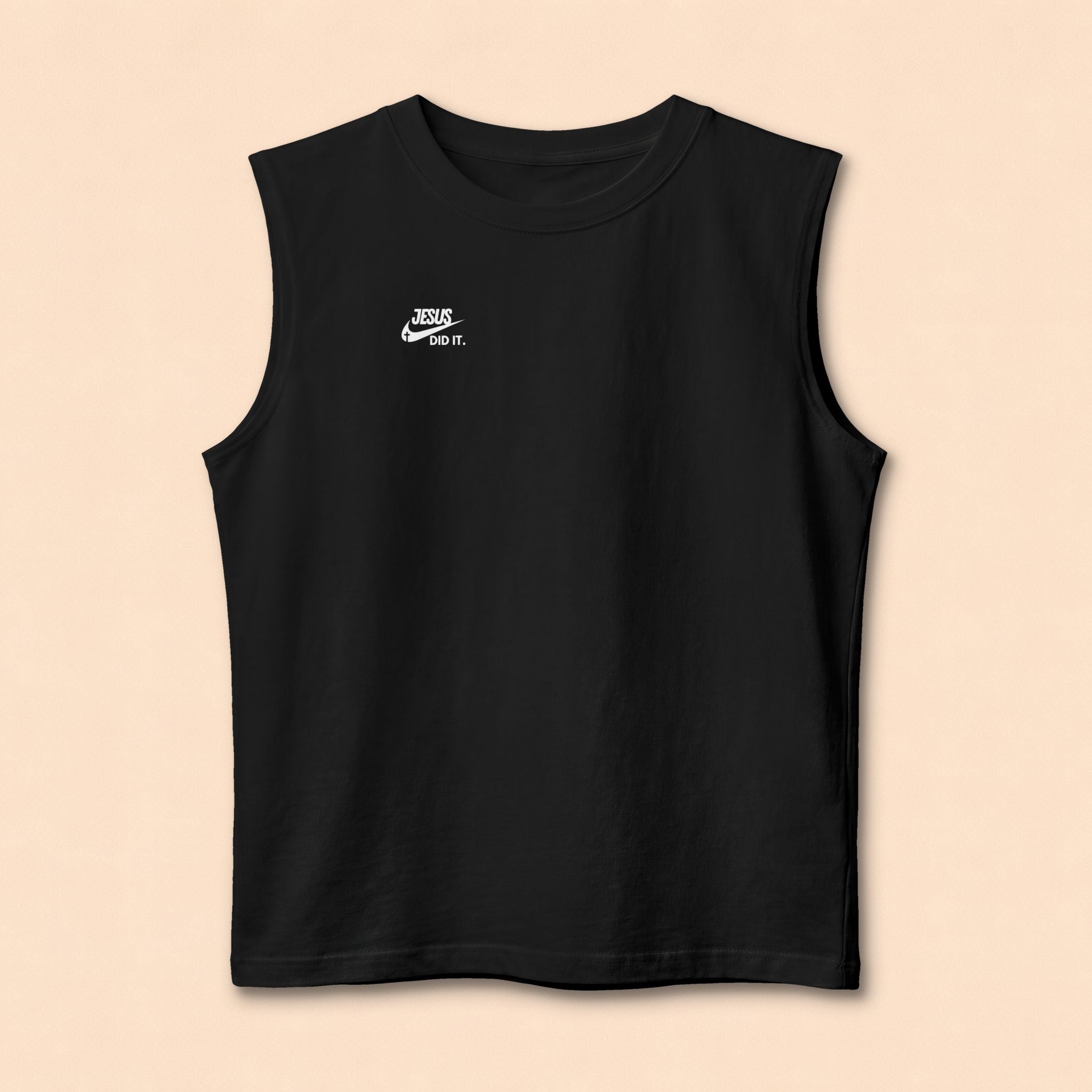 Muscle Tank — Minimal 'Jesus Did It.' Workout Tank