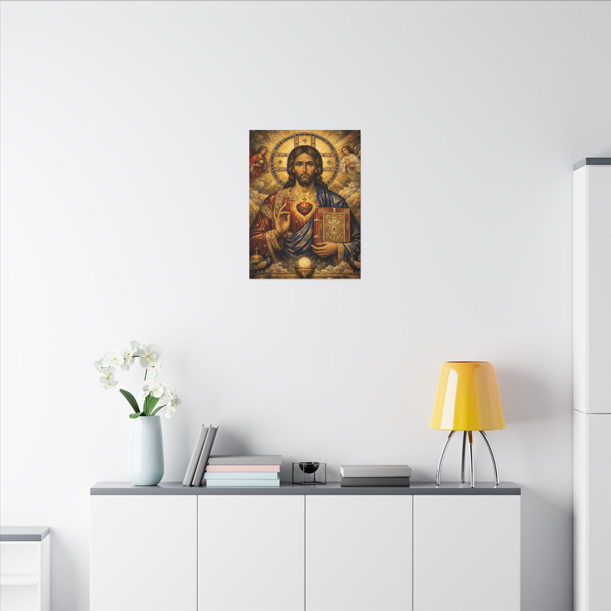 Saint of Saints Matte Canvas Print — Religious Christian Wall Art