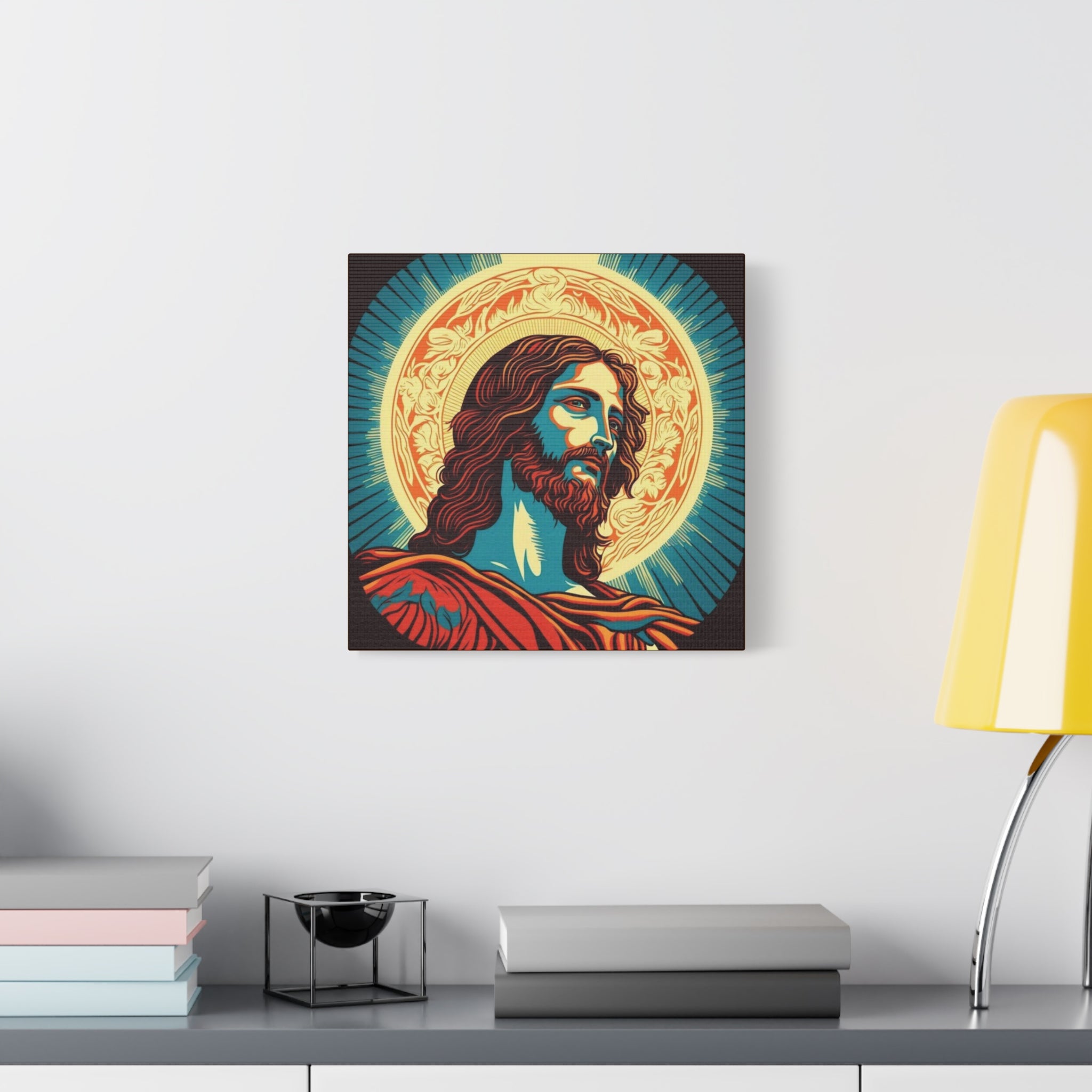 Iconic Jesus Portrait – Religious Canvas Wall Art Matte Stretched Canvas