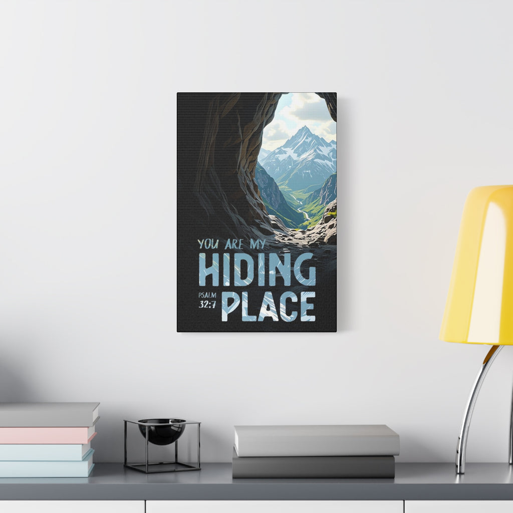 Psalm 32:7 'You Are My Hiding Place' Matte Canvas Wall Art