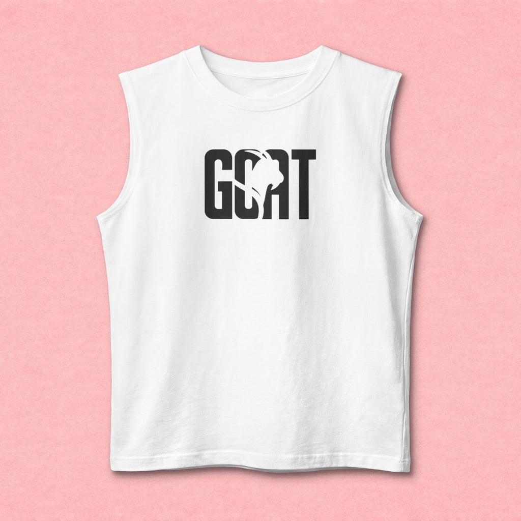 GOAT Muscle Tank Top — Number 91 Graphic Back, Athletic Streetwear