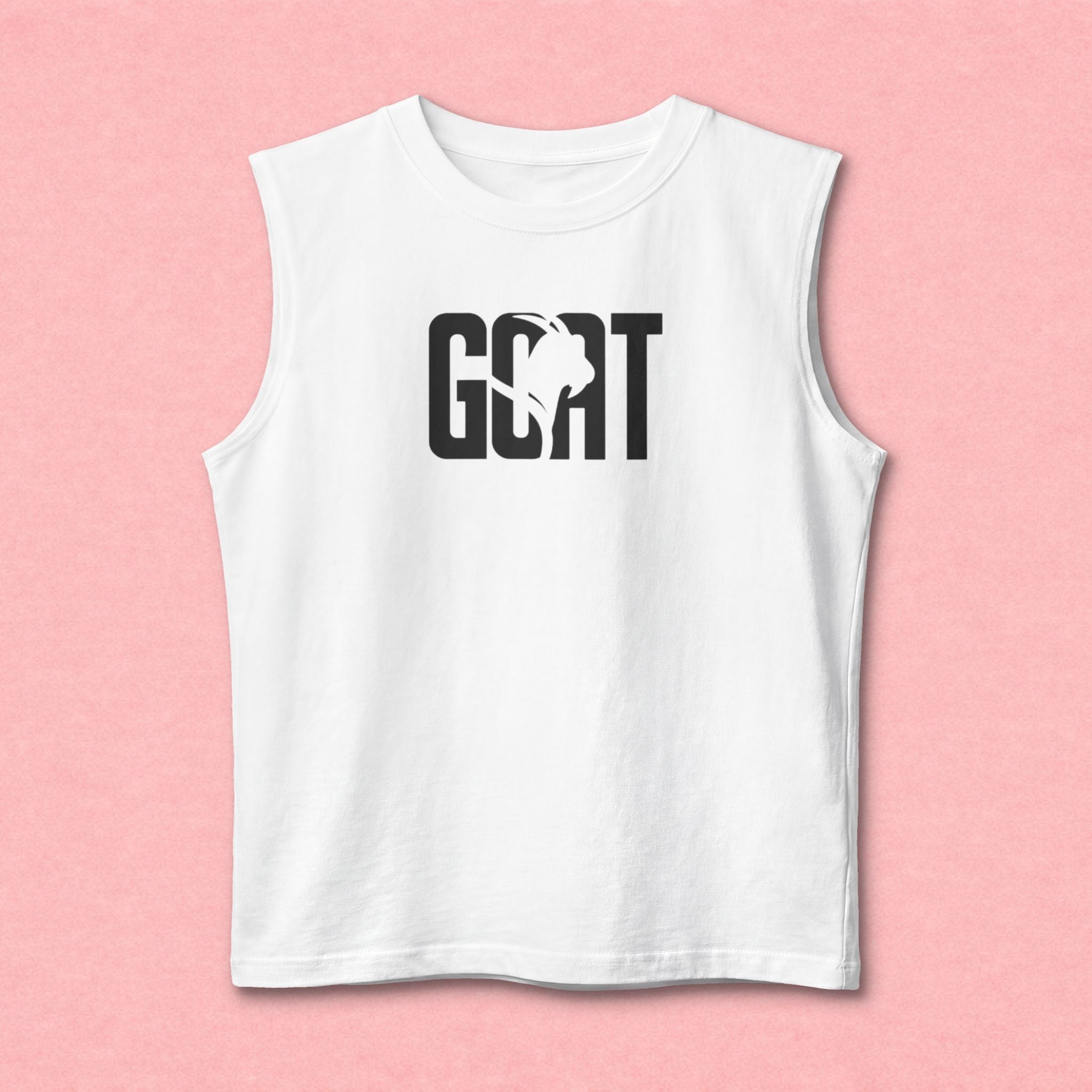 GOAT Muscle Tank Top — Number 91 Graphic Back, Athletic Streetwear
